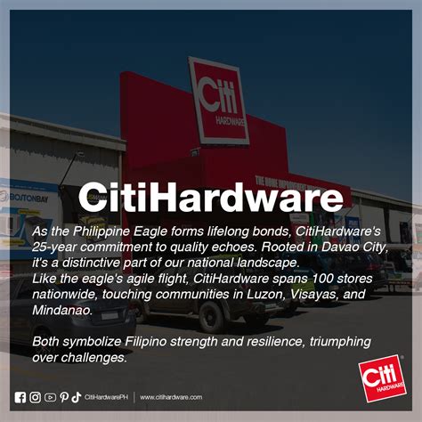100 Stores Strong, CitiHardware at 25 .